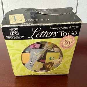 K & Company Letters TO GO over 5000 Letter Paper Pieces